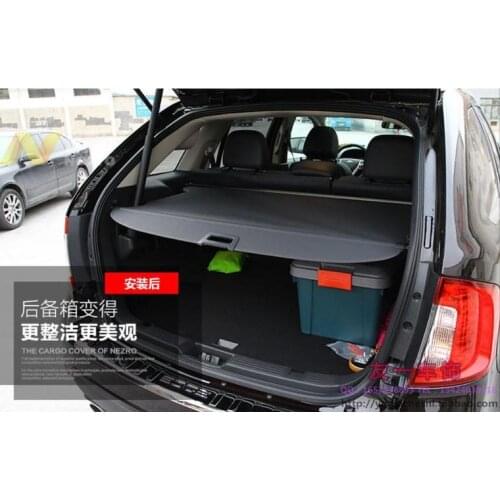 Aluminium alloy + Fabric Rear Trunk Security Shield Cargo Cover for Ford Edge 2009 2010 2011 2012 2013 2014 2015 2016