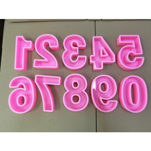 6 inches Height and 1.4 inches Depth Arabic Numbers From 0 to 9 for Resin Silicone Mold