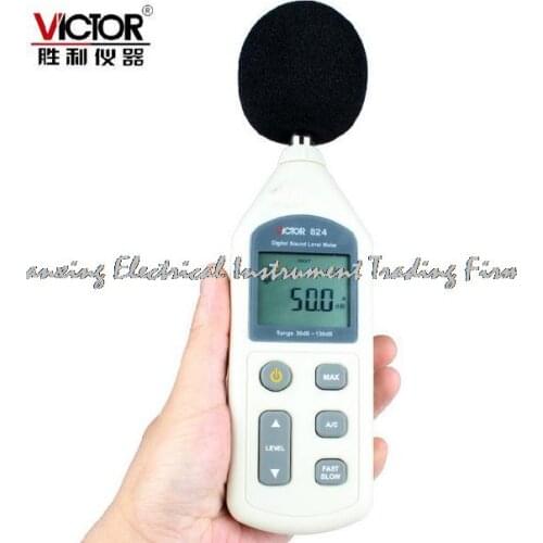 Fast arrival VICTOR 824 Sound Level Meter, Instantaneous 30-130 dBA decibel Noise Measurement