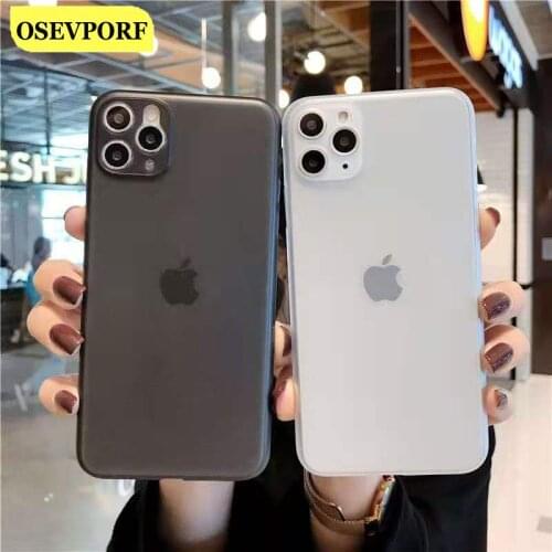 Phone Case For iPhone 12 Mini 11 Pro Max X XR XS Max Coque Ultra Thin Slim Frosted Back Cover For iPhone 8 7 6 6S Plus Case Capa