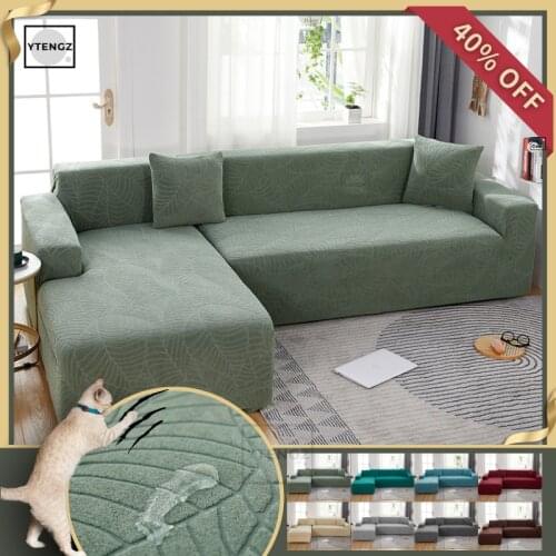 Elastic Sofa Slipcovers Armchair Covers For Sofa Jacquard Sofa Cover L Shape Sofa Cover For Living Room Waterproof Cushion Cover