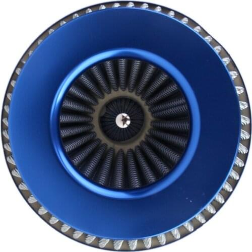 Cold Air Intake Cone Filter Breather For 3" Diameter Pipe Blue