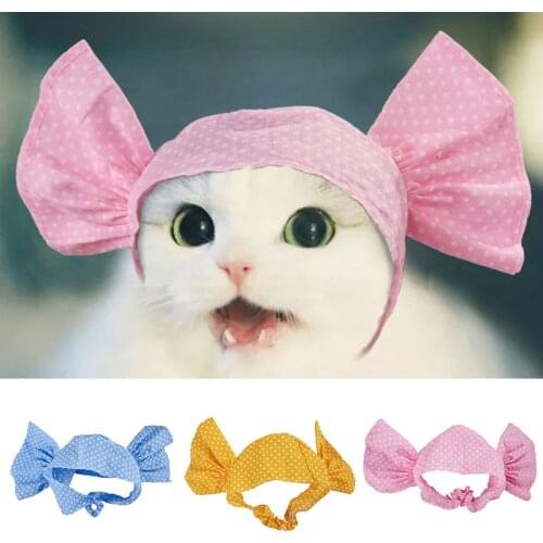 Pet Candy Cap Head Cover For Cosplay Party Cute Candy Pet Cap For Cat Puppy Cat Party Costume Outdoor Headscarf Head Accessories