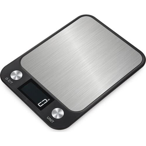 Kitchen Digital Scale USB Rechargeable Stainless Steel Food Weighing Scale 5kg/1g For Kitchen Cooking