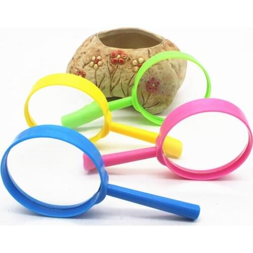 1PC Mini Portable 3X Handheld Magnifying Glass Loupe Glass 60MM Plastic Handle Reading Magnifier For Book Inspection Coins