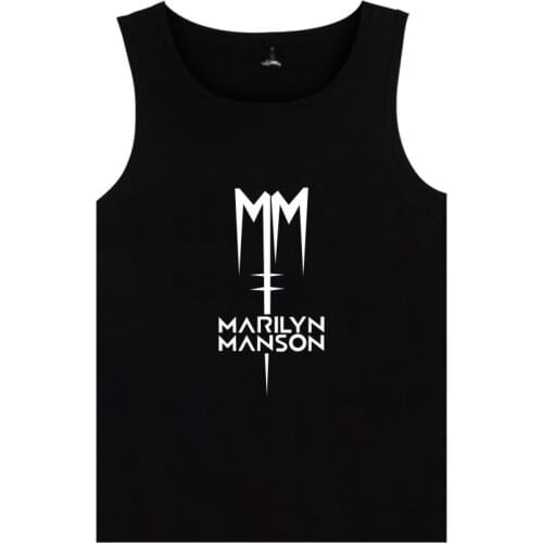 Top Rock band Marilyn Manson cotton tank tops oversize summer vest casual fitness tank top men bodybuilding sleeveless shirt 4XL