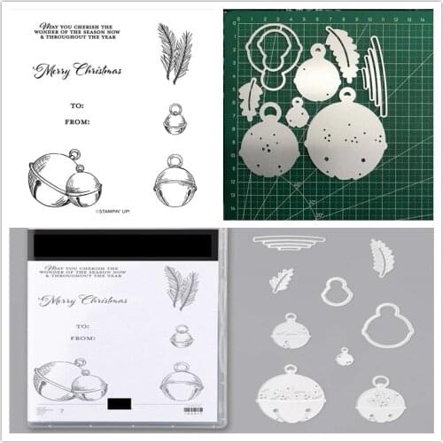 BELLS Metal Cutting Dies and Stamps for Scrapbooking Christmas Craft Die Cut Stencil Card Making Mould Sheet Template