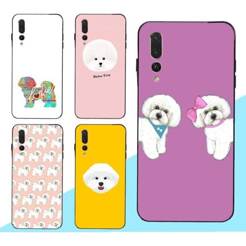 Cute Cartoon Bichon Frise Case for Huawei Honor 9 10 20 Lite 8A 8X 9X 10i 7C 7A Pro 8C 8S Nova 5T Y6 Y9 Y7 2019