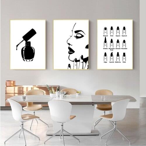 Fashion Art Picture Canvas Painting Nail Beauty Decor Nail Salon Quotes Makeup Wall Art Posters and Prints Nail Tech Artist Gift