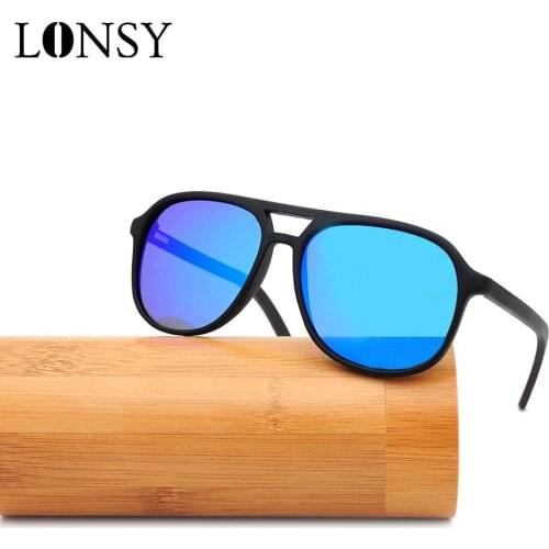 LONSY Brand Design Cat Eye Bamboo Sunglasses Polarized Men Women Retro Sun Glasses Women Luxury Summer Eyewear UV400
