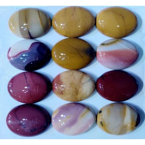 Natural Mookaite Gem stone Cabochon Bead 22x30mm Oval gem stone Cabochon Jewelry pendant ring face 12piece/lot