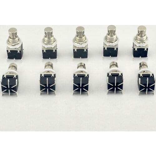 NEW 10 pcs DPDT Latching Stomp Foot Switch for Guitar Pedals Metal Stomp Box