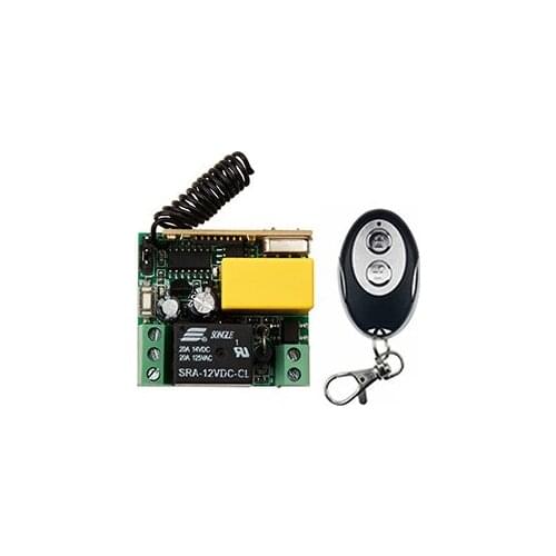 New AC220V 1CH RF Wireless Mini Switch Relay Receiver +1pcs ellipse shape Transmitters for Appliances Gate Garage Door