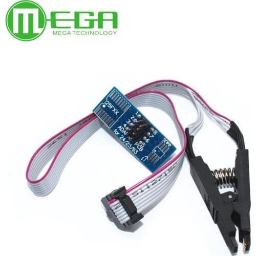 New 1PCS SOIC8 SOP8 Flash Chip IC Test Clips Socket Adpter BIOS/24/25/93 Programmer