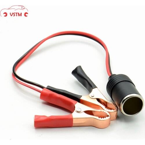 New 12v Car Battery Terminal Clip-on Cigarette Lighter Power Socket Adaptor Clamp
