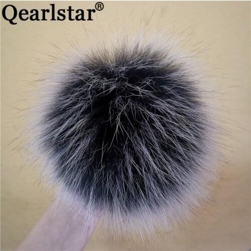 Wholesale 5pcs/lot Nature Fur Pompoms Real Fox Fur Pom Pom Super Large 15cm Fur Balls For Knitted Skullies Hats Scarf Key Chain