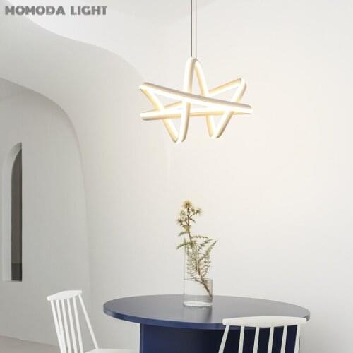 Momoda Originality LED Star Pendant Lights Modern Brown/White Hanglamp Living Dining Room Restaurant Indoor Lightings Fixtures