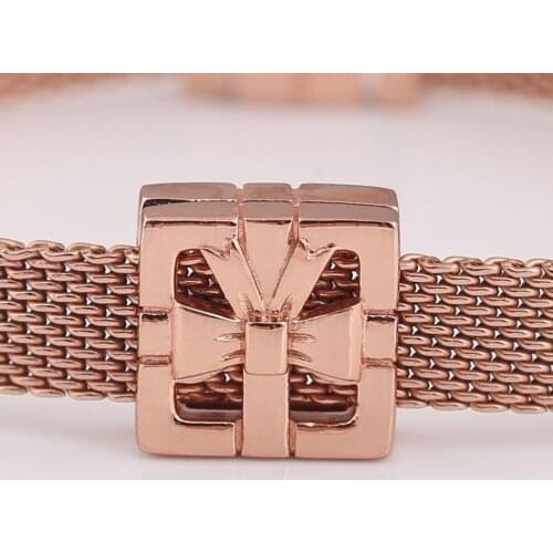 Authentic S925 Silver Rose Reflexions Gift Clip Stopper Charms fit Lady Bracelet Bangle For Women DIY Jewelry Making