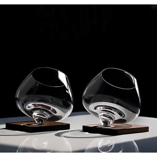 Rotate Whiskey Glass Top Belly Cigar Whisky Cocktail Drinking Wine Cup Tumbler Tasting Bar Glasses Vaso Gafas Caneca Brandy