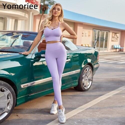 Sexy Stretchy Yoga Set For Women Gym Sport Workout Running Training Fitness Bra & Pants Suit Naked-Feel High Waist Tracksuit