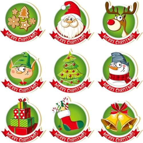 AZSG Cute Christmas Badge Cuttings Clear Stamps/Seals For DIY Scrapbooking/Card Making/Album Decorative Silicone Stamp Crafts
