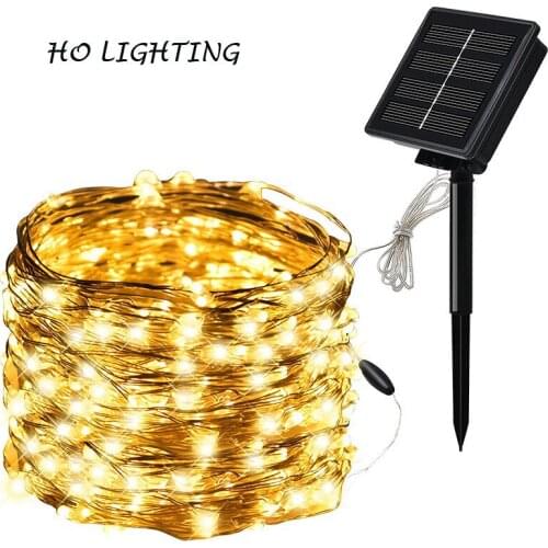 LED Solar Lamp String Lights Outdoor Waterproof 10M/20M 100/200 LEDS Fairy Holiday Christmas Party Garland Solar Garden