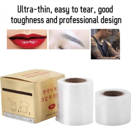 Tattoo Wrap 200m Semi-permanent Eyebrow Lip Tattoo Film Barrier Preservative Film Microblading Tattoo Accessory Eyebrow Cover