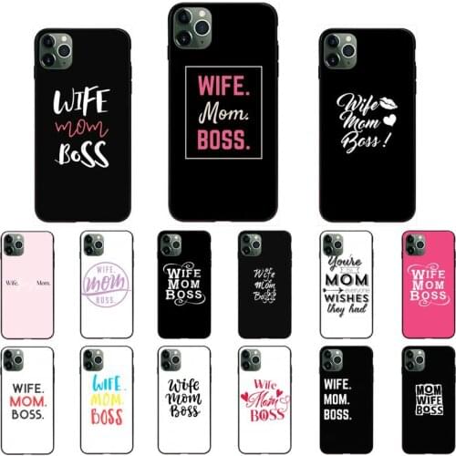 TOPLBPCS Wife Mom Boss Phone Case Cover For iPhone 11 8 7 6 6S Plus 7 plus 8 plus X XS MAX 5 5S XR 12 11 Pro max se 2020 Case