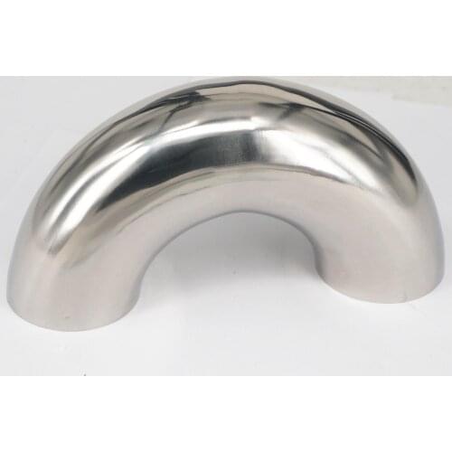 51mm 2" O/D 304 Stainless Steel Sanitary Weld 180 Degree Bend Elbow Pipe Fitting For homebrew Dairy Product