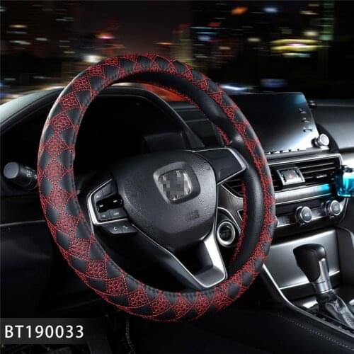 Sewing Pattern Car Steering Wheel Covers Case Auto Interior Accessories For Nissan Peugeot 307 sw Touran Toyota Hyundai Mazda