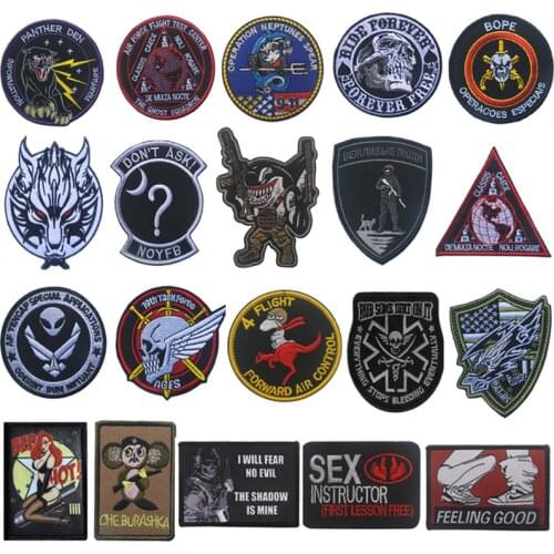 Badge Embroidered Hook Patches Army Military Clothes Accessories Armbands Tactical Patch Sewings Appliques