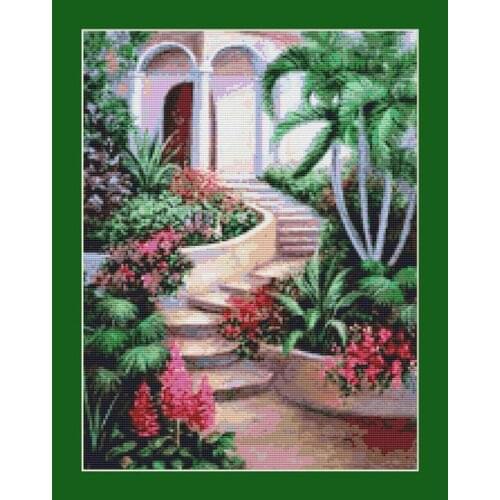2020 Customized Embroidery Garden Steps Counted Cross Stitch Kits for Baby with 100% Cotton Floss& Free Shipping for Home Decor