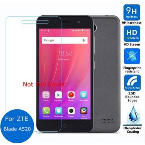 For ZTE Blade A520 Tempered Glass 9H 2.5D Premium Screen Protector Film For ZTE Blade A520 A 520 BA520 5.0" Guard Protection