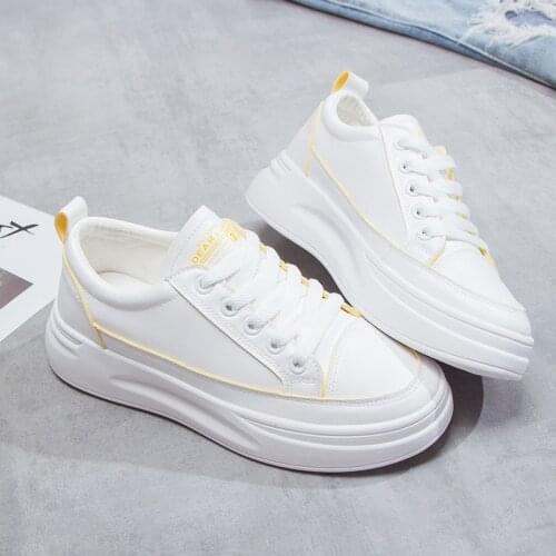 2019 New White Platform Sneaker Ladies Thick Bottom Shoes Woman quality Footwear Womens sports Shoes Woman Shoes YYJ130