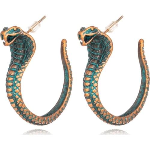 Punk Vintage Snake Drop Earrings For Women Female Hip Hop Jewelry Ethnic Animal Halloween Party Earring Tribal Gift Bijoux