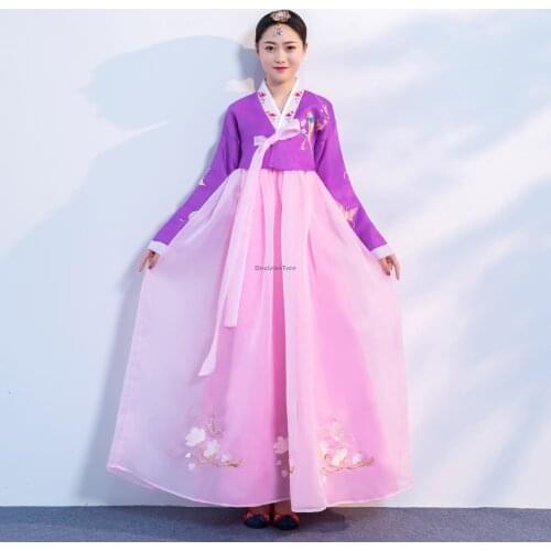 2021 korean ancient costume women hanbok dress stage performance festival outfit vintage traditional princess asian dance dress