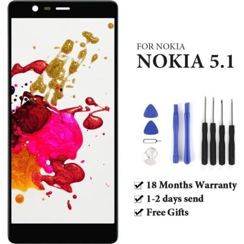 No Dead Pixel High Quality Screen For Nokia 5.1 LCD Display 5.5'' Panel Digitizer Assembly Replacement Parts With Tool