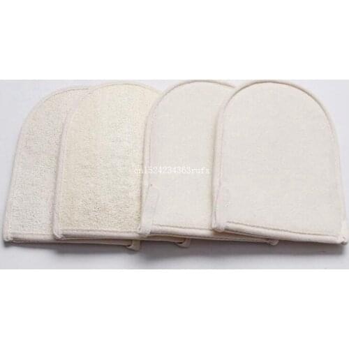 100 pcs 20*15CM Natural Loofah Bath Gloves Body Exfoliator Scrubber Bathroom Product Back Scrubber Shower