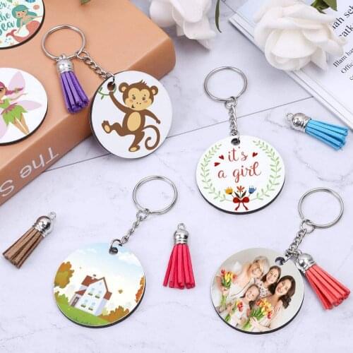 120 PCS Acrylic Keychain Making Kit Sublimation Blanks Keychains Bulk Key Chains Leather Tassels Jump Rings for DIY Craft Making