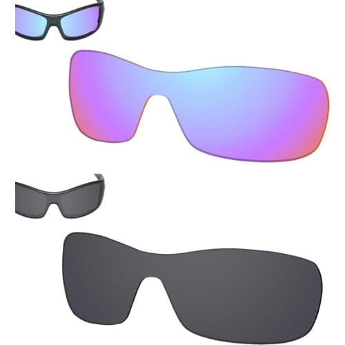 SmartVLT 2 Pieces Polarized Sunglasses Replacement Lenses for Oakley Antix -HD Sports and Solid Black