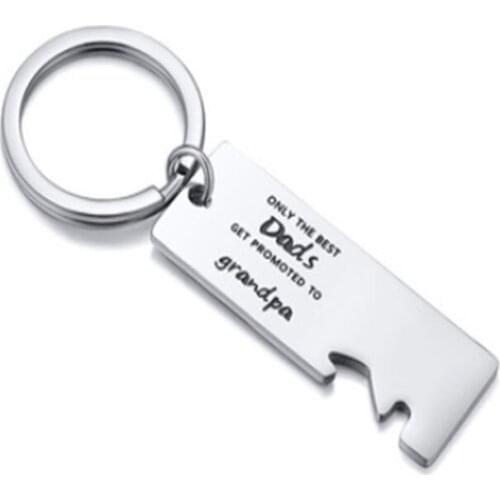 2021 Trendy Stainless Steel Tag Pearl Steel Color Guitar Big Tag Corrosion With lettering Keychain Suitable For Women And Men