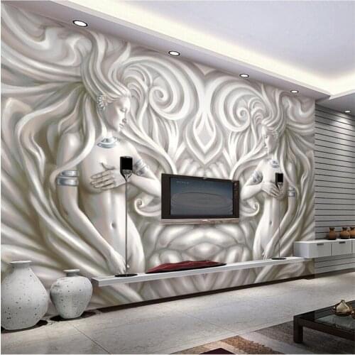3D European Sculpture Photo Murals Wallpaper for Living Room Bedroom TV Background Wall Art Decor Wall Paper Murals Custom Size