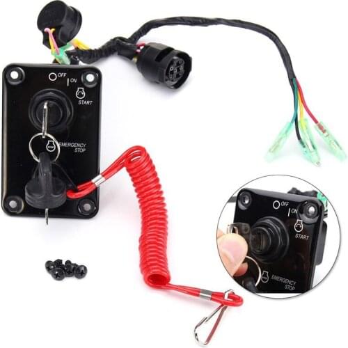 AU05 -Outboard Single Engine Key Switch Panel For Yamaha 704-82570-12-00 704-82570-08-00 704-82570 704-82570-11-00