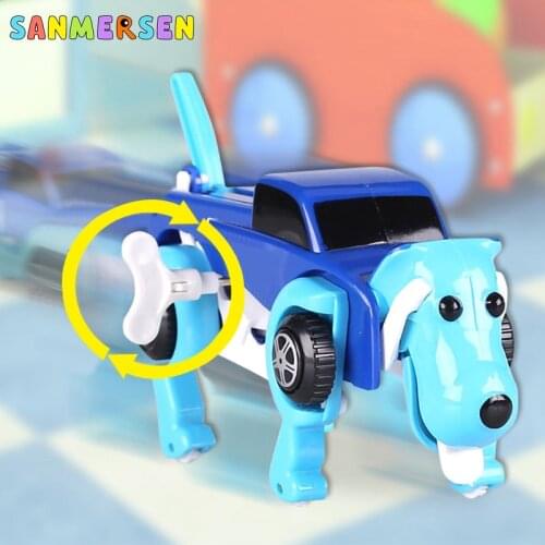 Automatic Transform Car Toys Cultivate Hands-on and Thinking Skills Clockwork Deformation Dog Toy Kids Wind Up Toy Children Gift