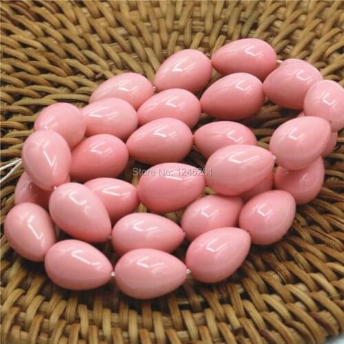 Hot Sale Accessories 9x13mm Pink Pearl Christmas Gifts Women Girls Imitation Pearl Glass Loose DIY Beads Jewelry Making Design