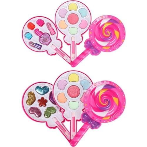 Girl Pretend Playing Toys Colorful Non-toxic Lipstick Princess Makeup Boxes Educational Beauty Cosmetic Playthings