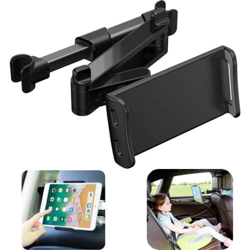 Flexible 360 Degree Rotating for iPad Car Pillow Mobile Phone Holder Tablet Stand Back Seat Headrest Mount Bracket 4-11 Inch