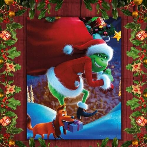 Picture DIY digital painting by digital painting Christmas birthday unique gifts "How The Grinch Stole Christmas"