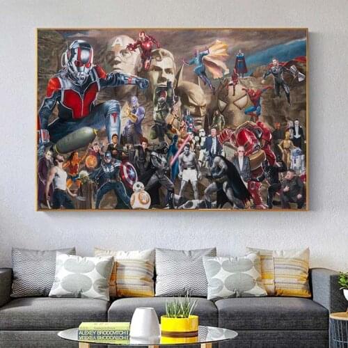 Marvel Superheroes And Star Wars Movie Collection Funny Posters and Prints Canvas Painting Hulk Wall Art Pictures Home Decor