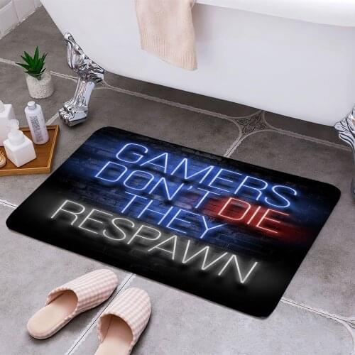 Gamers quotes quote 3D Print Doormats Rectangle Non-Slip DoorMat Bedroom Kitchen Entrance Print Door rugs Dropshipping